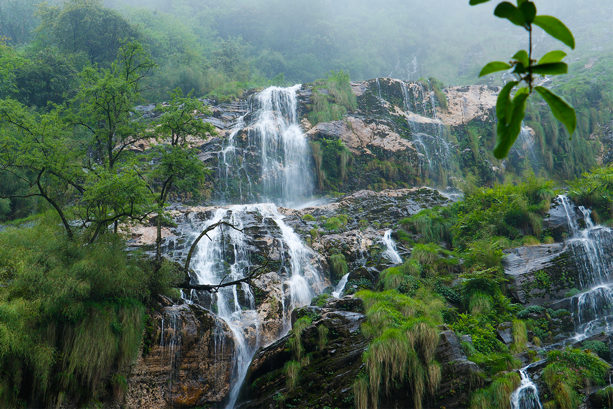 Waterfall in the trail of Annapurna Region